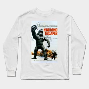 Classic Kaiju Movie Poster - King Kong Escapes Long Sleeve T-Shirt